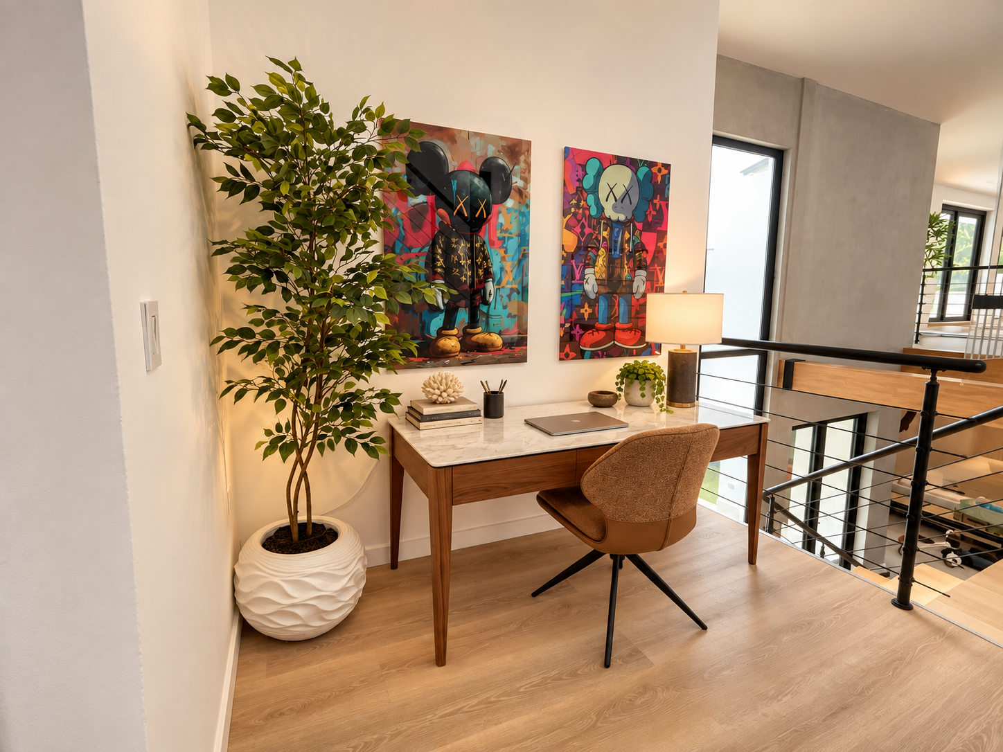 Proposed styling for the upstairs work nook